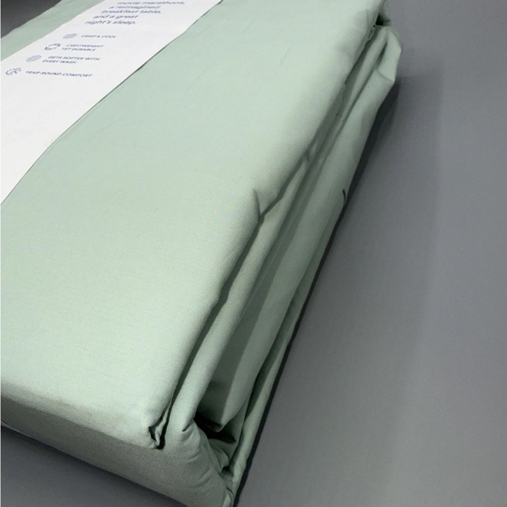 The Company Store Queen Sheet Set - Green Percale - Picture 7 of 7